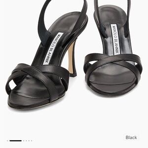 Manolo Blahnik Black Strappy Heels